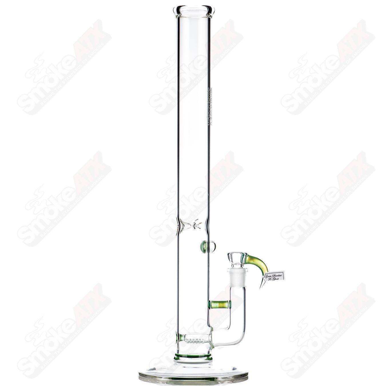 Sovereignty Glass Stemline straight tube with Downgrid partial accent and Millie Sovereignty design, featuring colorful glass details.