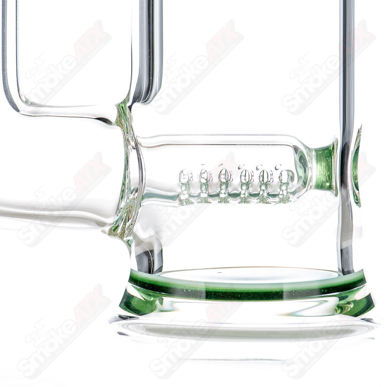 Sovereignty Glass 50x5 Downgrid Stemline partial accent straight tube with Millie Sovereignty design, clear glass with decorative accents.