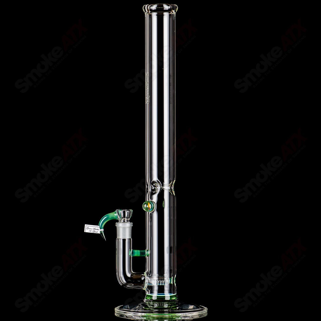 Sovereignty Glass Stemline partial accent straight tube with Millie Sovereignty design, 50x5 downgrade grid pattern, clear glass.