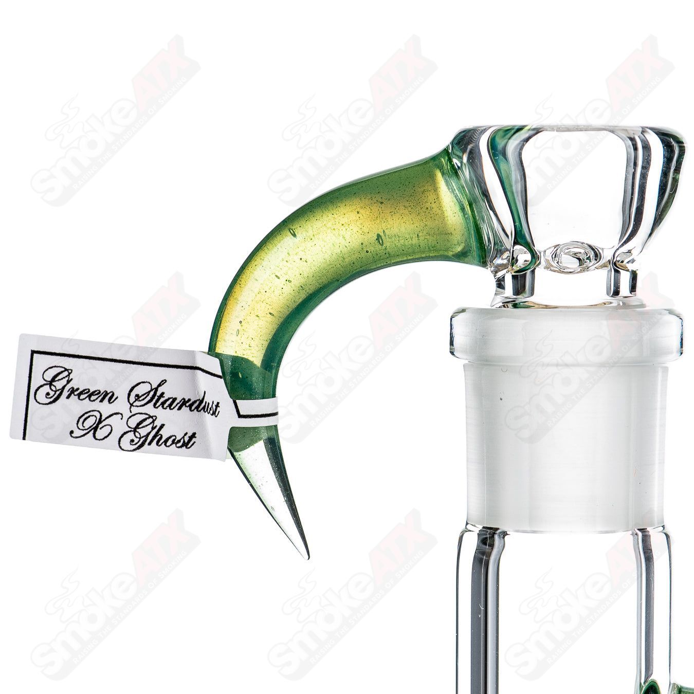 Sovereignty Glass 50x5 Downgrid Stemline Partial Accent straight tube with Millie Sovereignty design, clear glass with decorative accents.