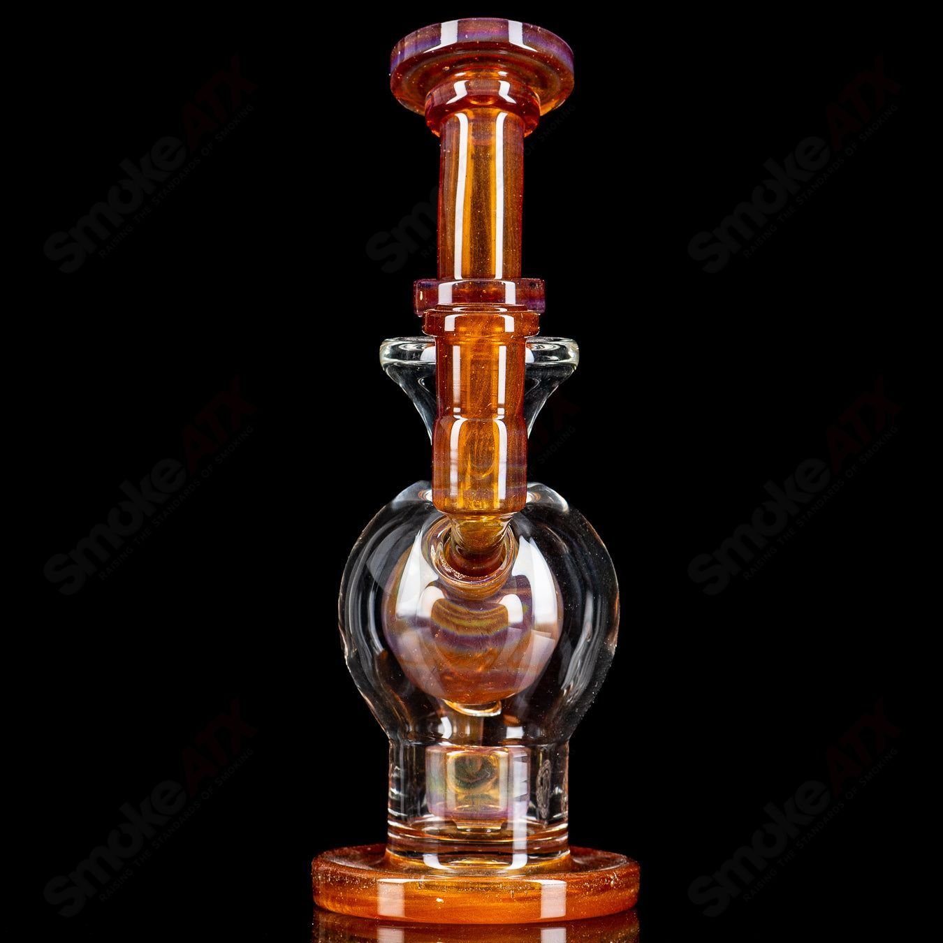 2 Color Ball Rig Fat Boy Glass - Smoke ATX