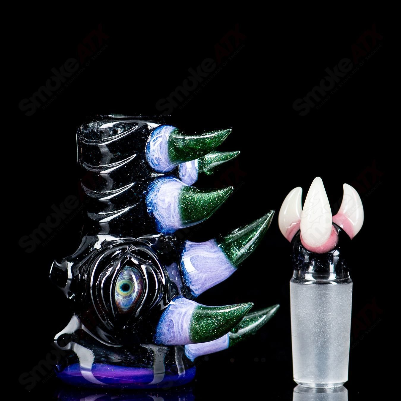 Heady glass #2 Dome Conversion ISO Jar by Salt Glass, clear glass with a dome lid and compact design for storing concentrates.