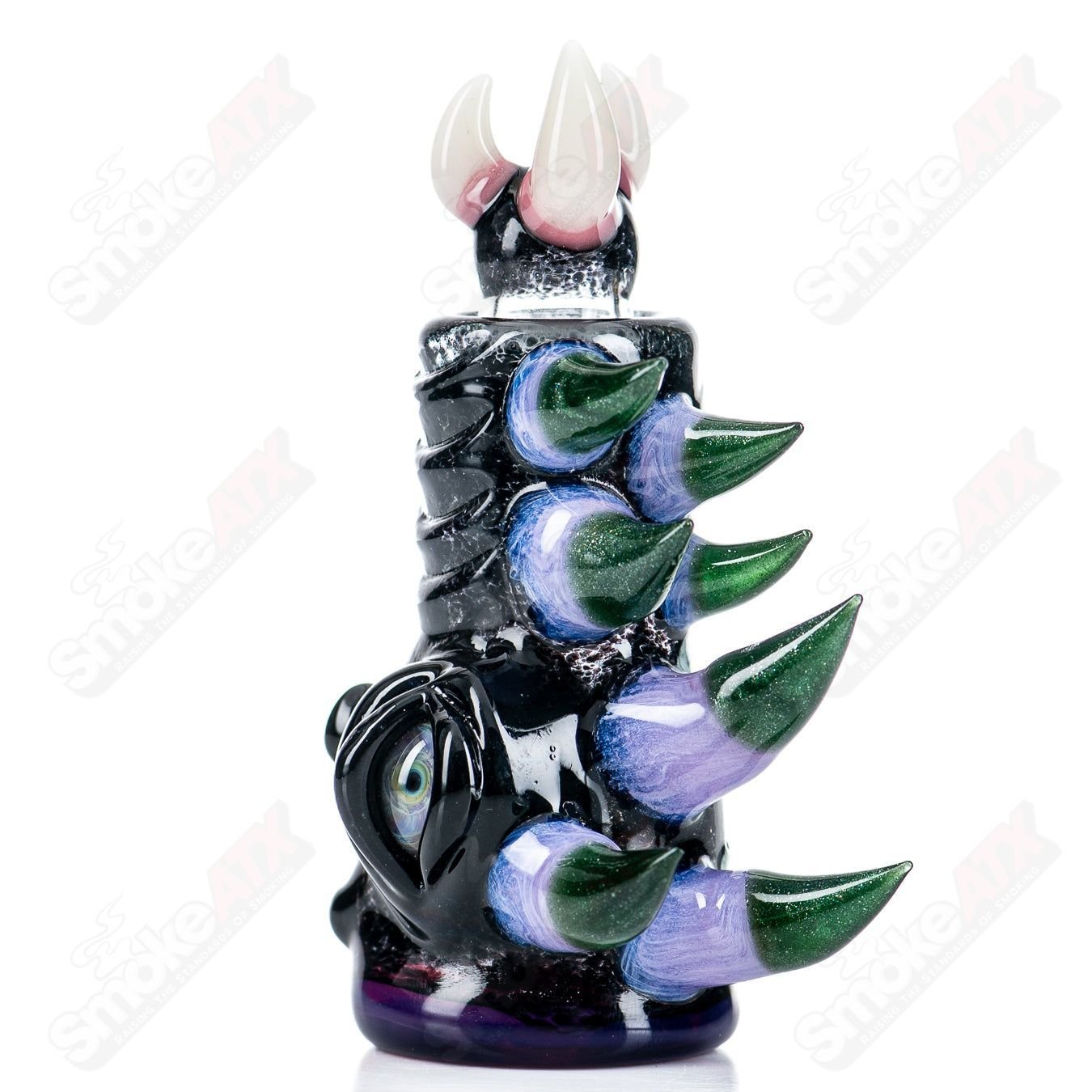 Heady glass Salt Glass #2 Dome Conversion ISO Jar with clear glass dome and base for storing concentrates or accessories.