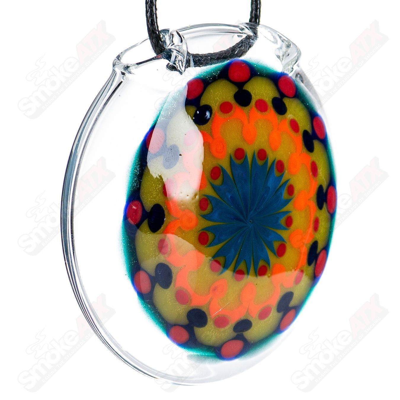 2 Dotstack Pendant (Signed 2015) by Tyme Glass - Smoke ATX
