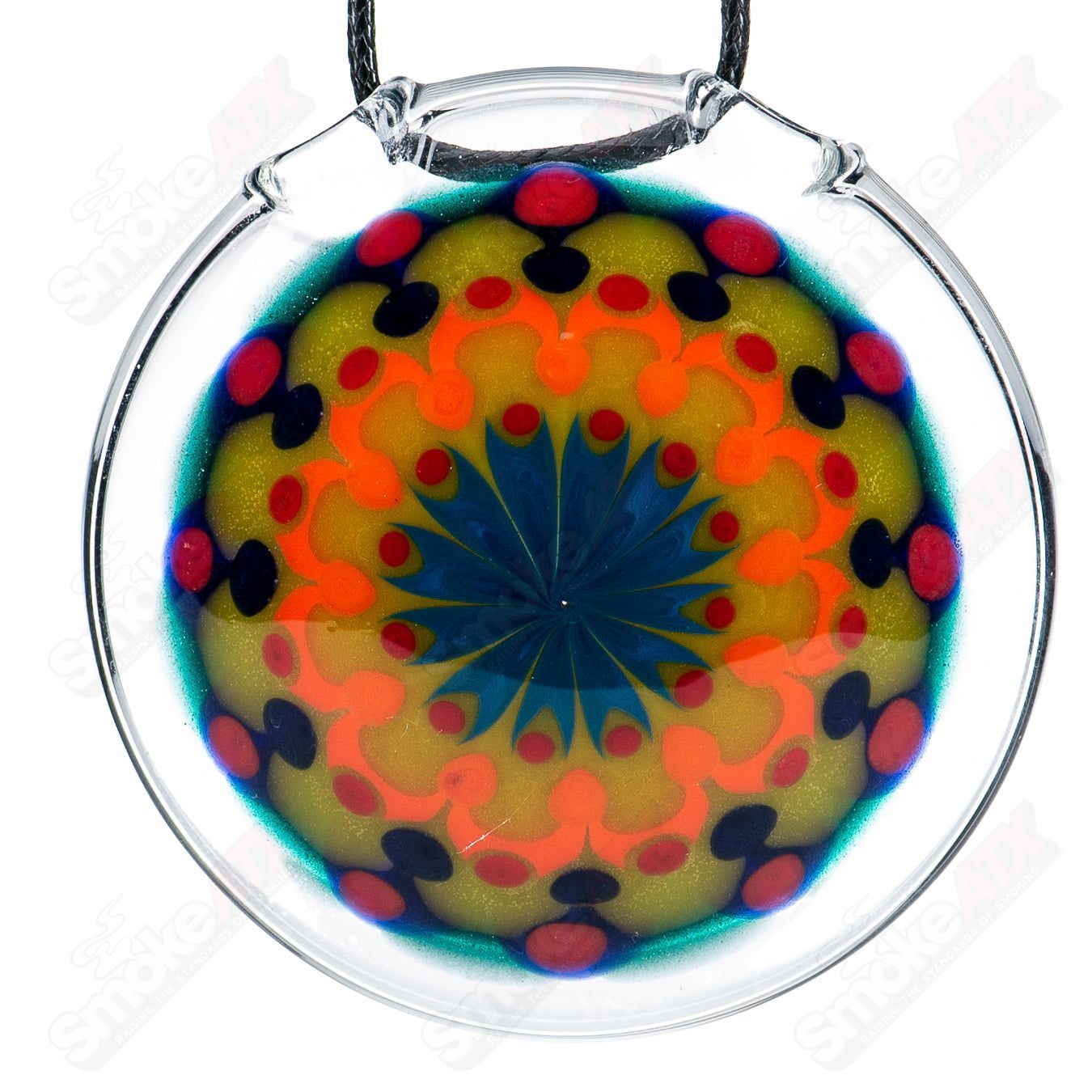 2 Dotstack Pendant (Signed 2015) by Tyme Glass - Smoke ATX