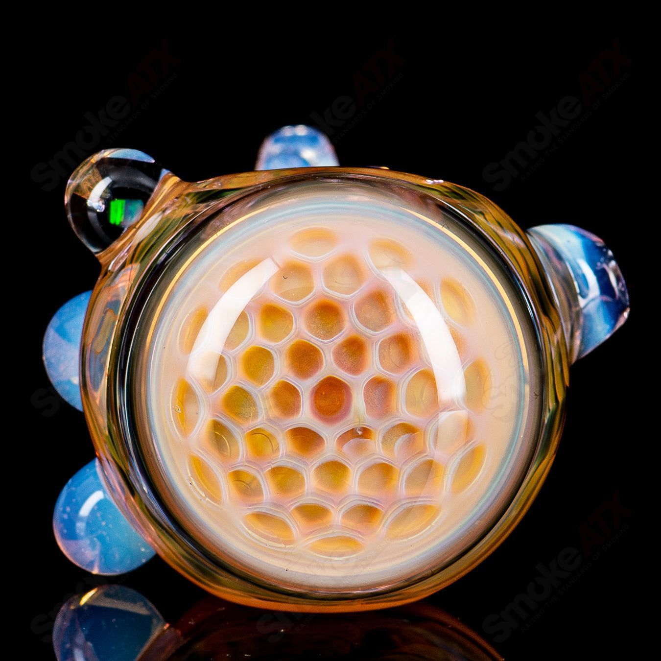 2 Honeycomb Spoon by Splatt Glass - Smoke ATX