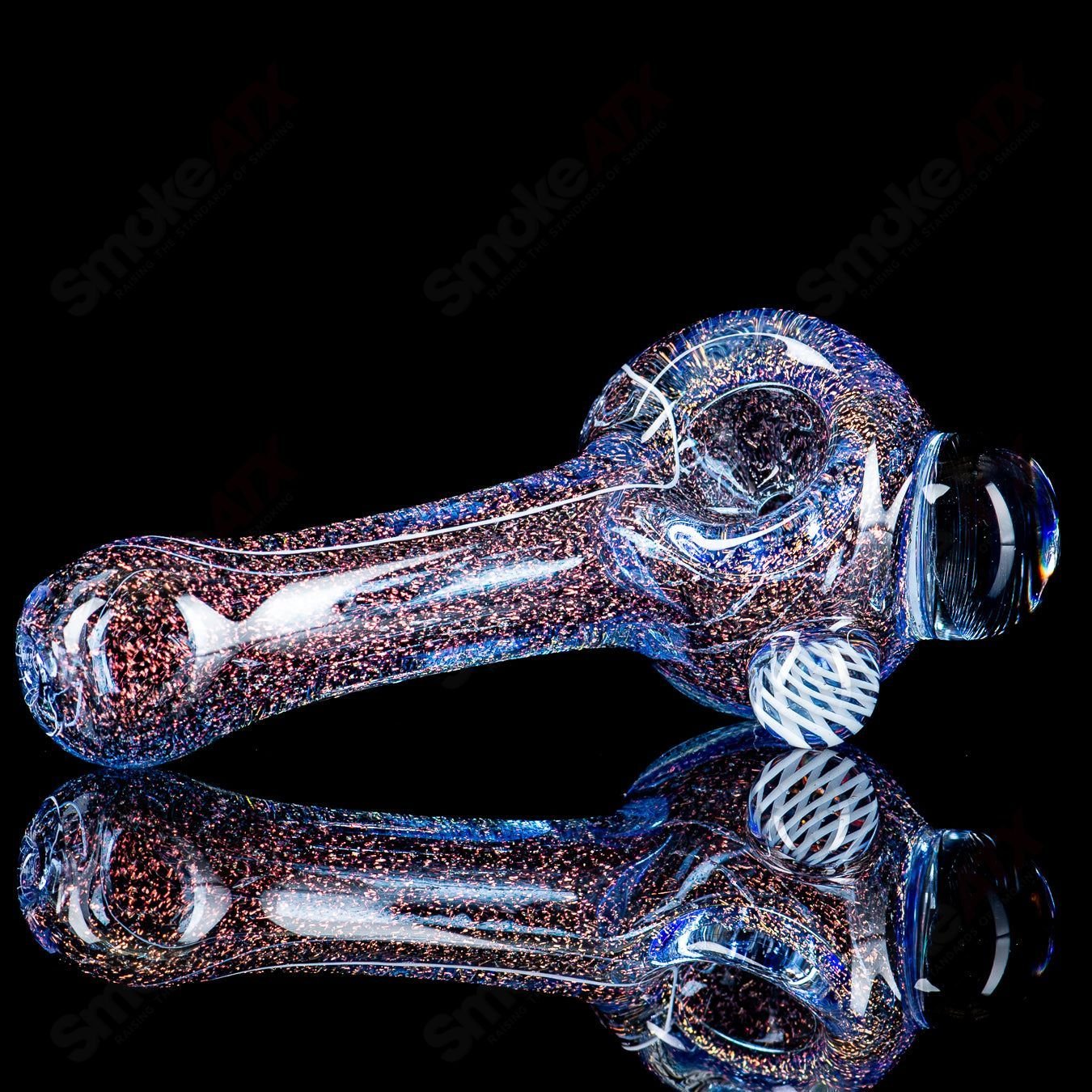 2 Medium Dichro Spoon (Over Cobalt) by SPG - Smoke ATX