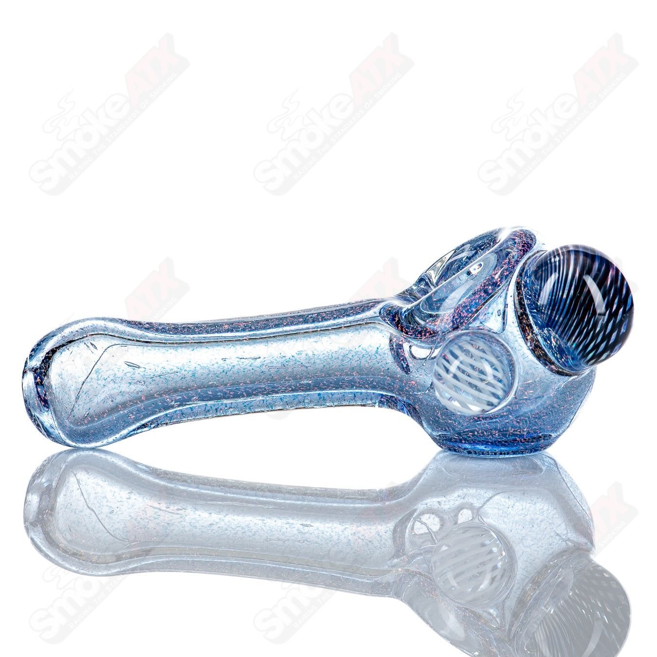 2 Medium Dichro Spoon (Over Cobalt) by SPG - Smoke ATX