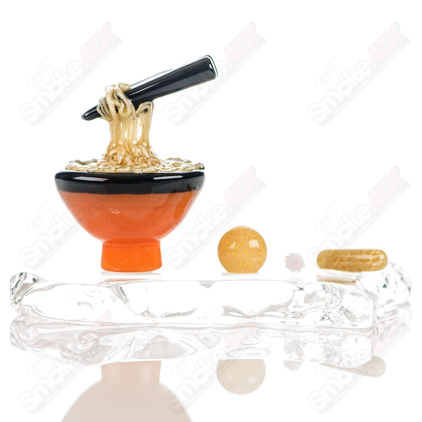 2 Noodle Slurper Set Dojo Glass - Smoke ATX
