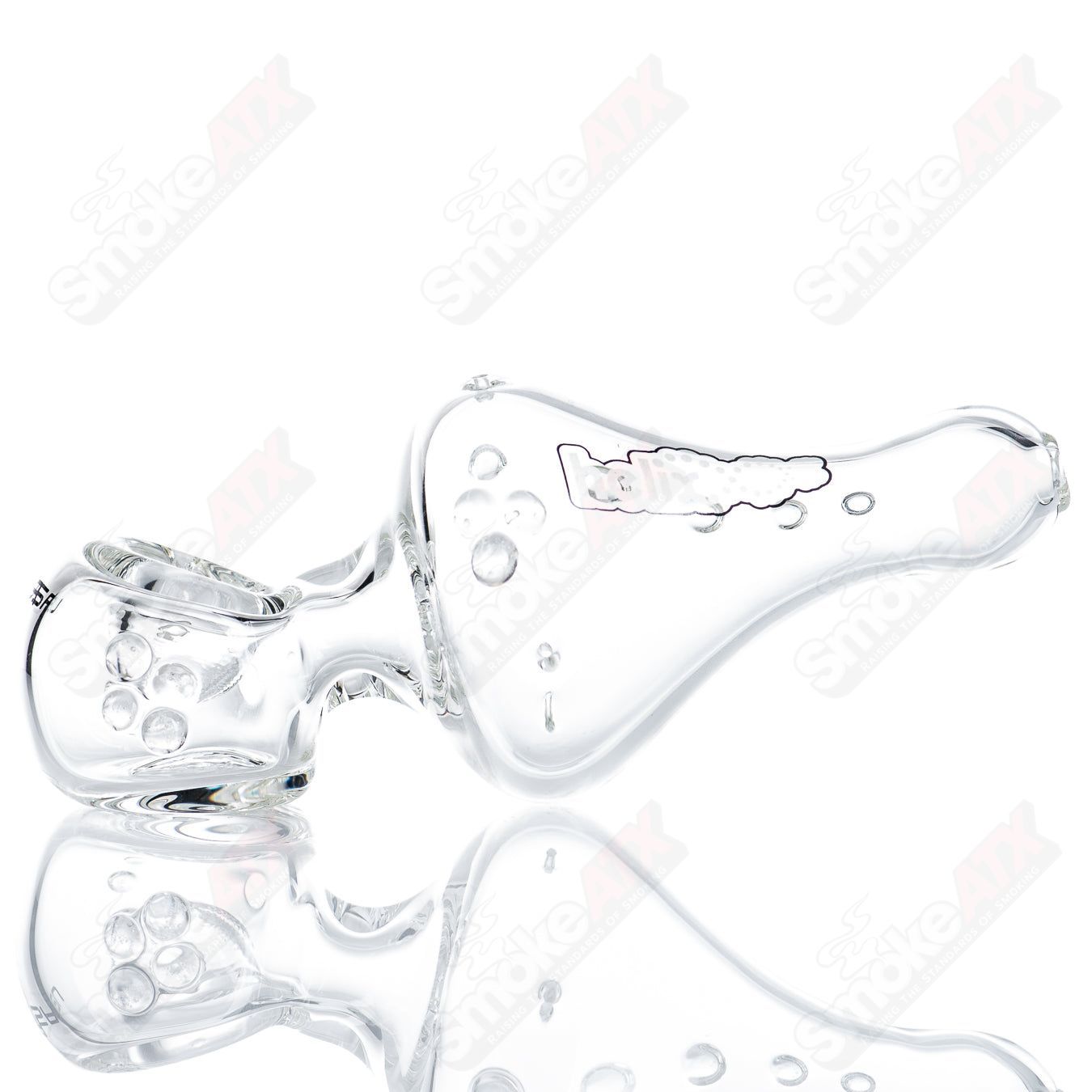 American Helix #2 OG UV Daily Driver Classic Helix glass pipe with a smooth, curved design and UV-reactive glass features.