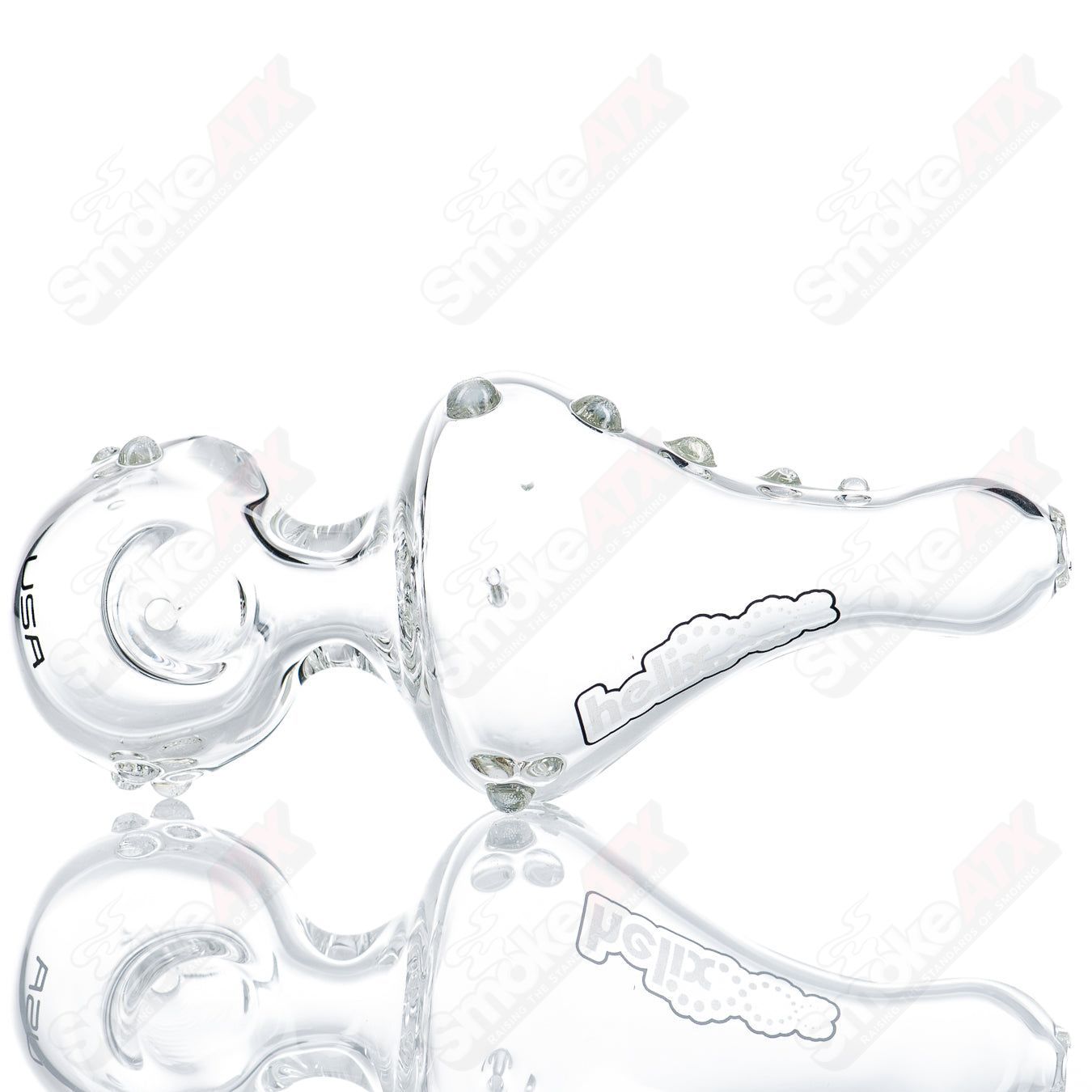 American Helix #2 OG UV Daily Driver Classic Helix glass pipe with colorful UV-reactive design and a smooth, ergonomic shape.
