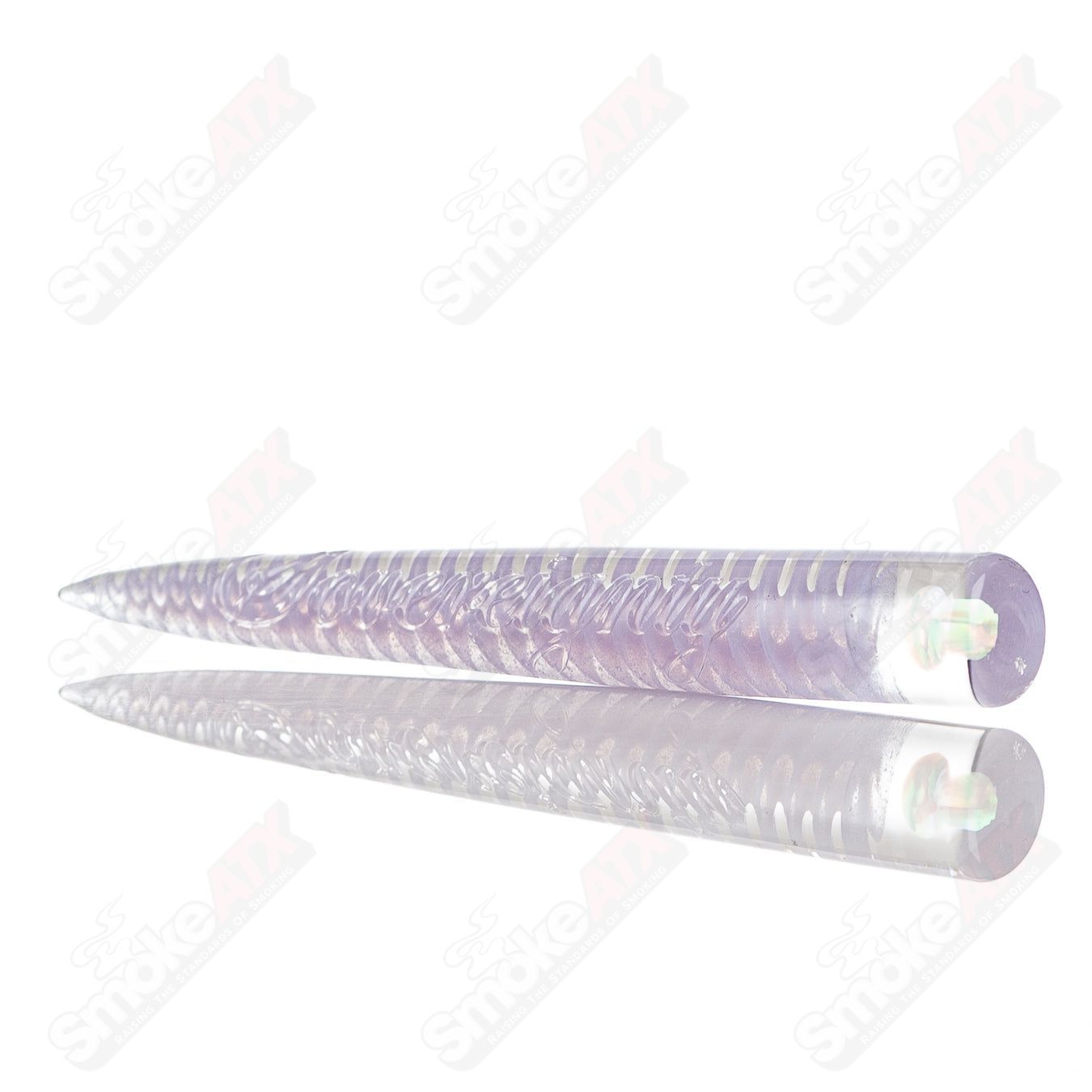 Sovereignty Glass Opal Accent Spiral Poker Tool, a heady glass accessory with colorful opal accents and intricate spiral design.