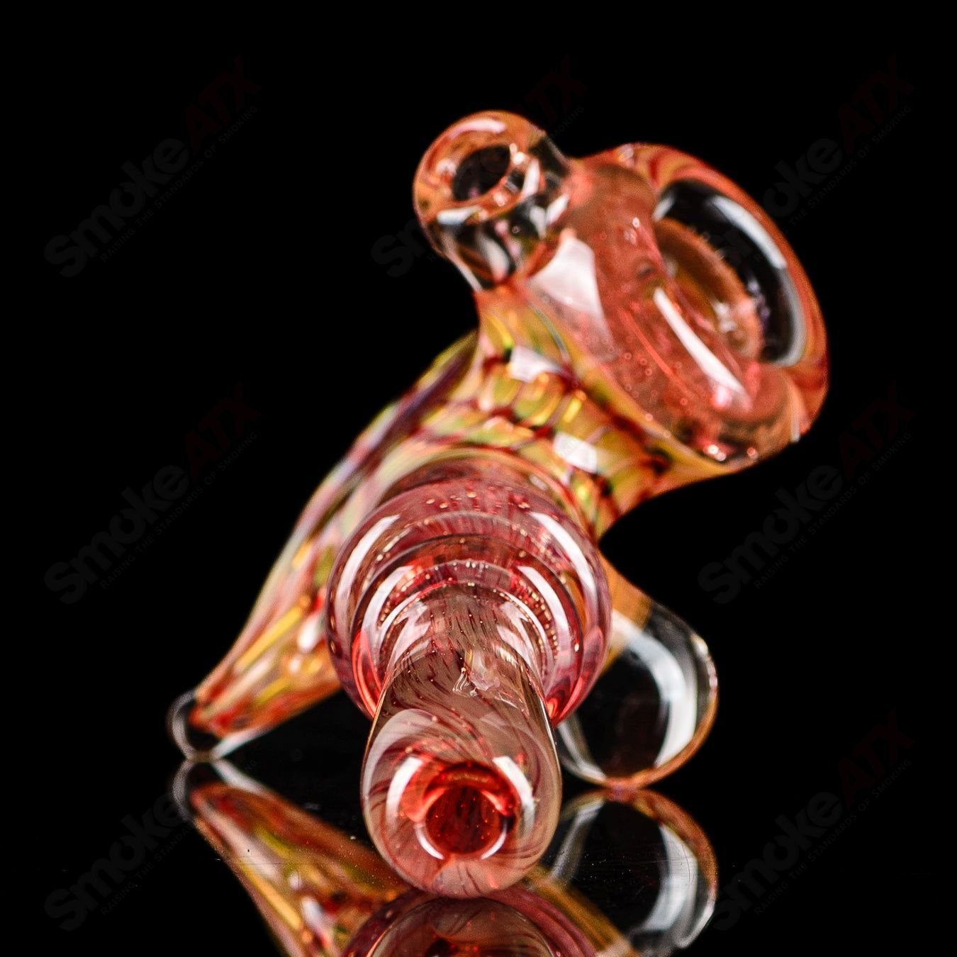 Dosh Glass Phantom Spoon hand pipe with clear Dosh Glass design, featuring a rounded bowl and sleek glass construction.