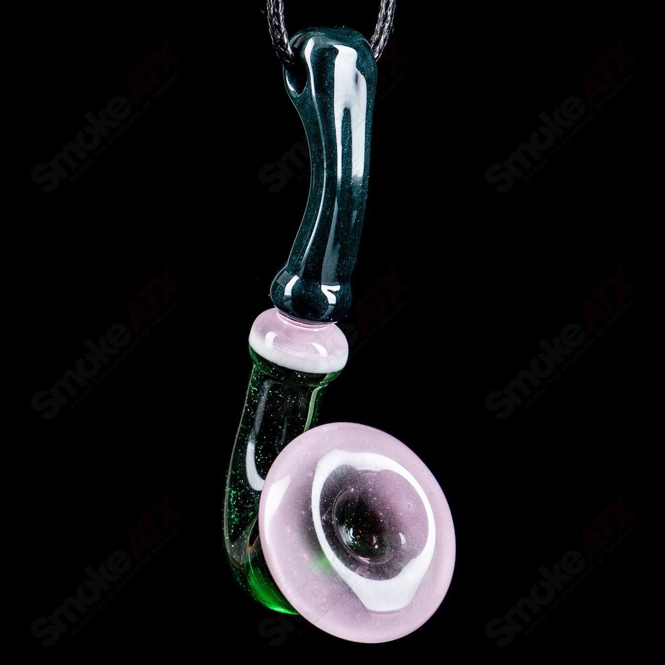 JMass Sherlock Pendant V1 Heady Glass jewelry featuring a detailed glass pendant with Sherlock Holmes design.