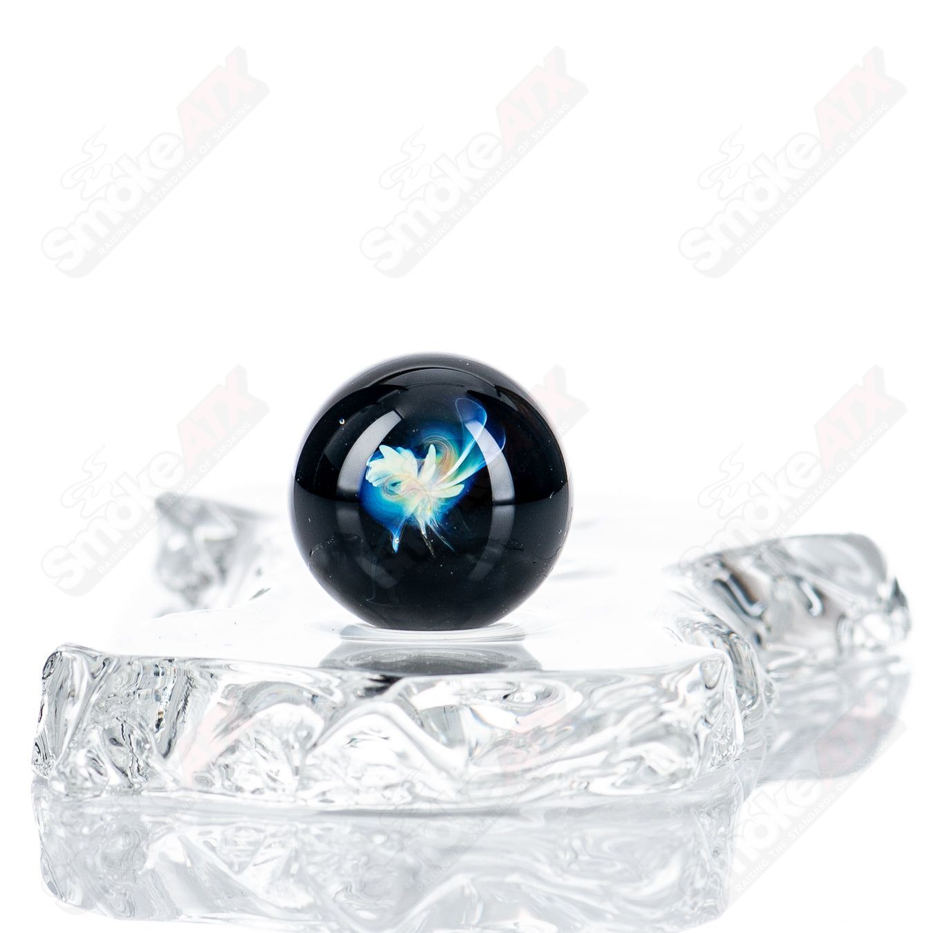 JMass Heady Glass Slurper Marble with intricate glass design, featuring vibrant colors and smooth curves for artistic appeal.