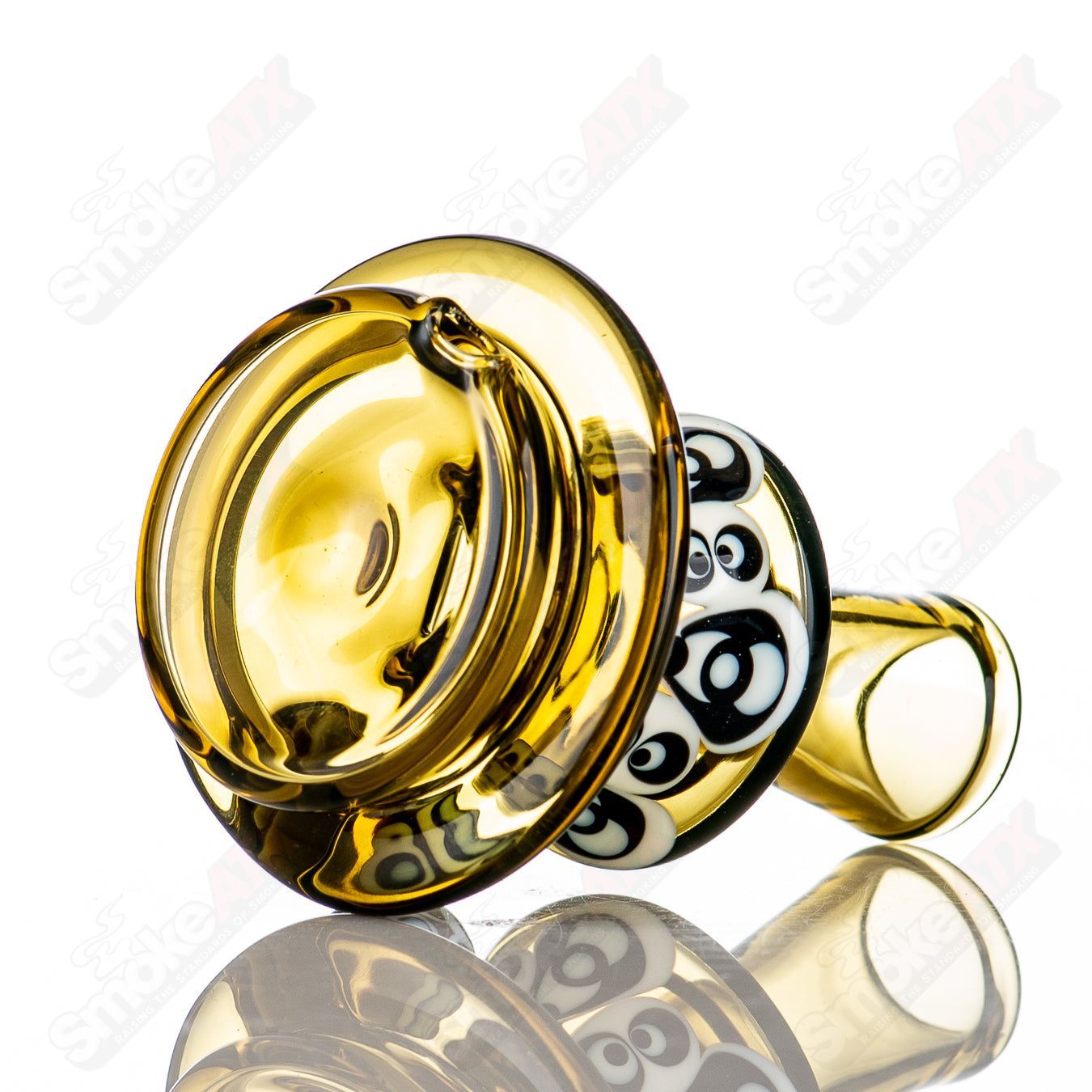 Heady Glass Puffco Top by Geoff Made, UV dot-stack dry Puffco top for Indo X vaporizer, colorful glass design