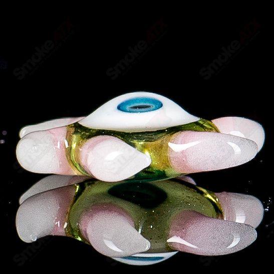 Heady Glass Salt Salt Glass UV Starefish in Ectoplasm and Citrine colors, featuring a detailed glass art design.