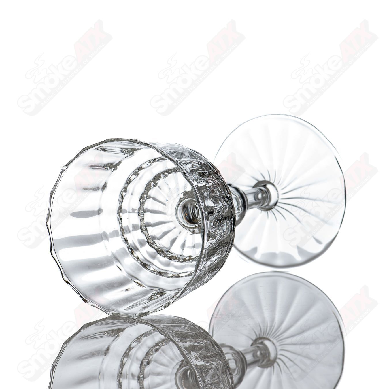 2 Wine Glass Venetian Rad Glass - Smoke ATX