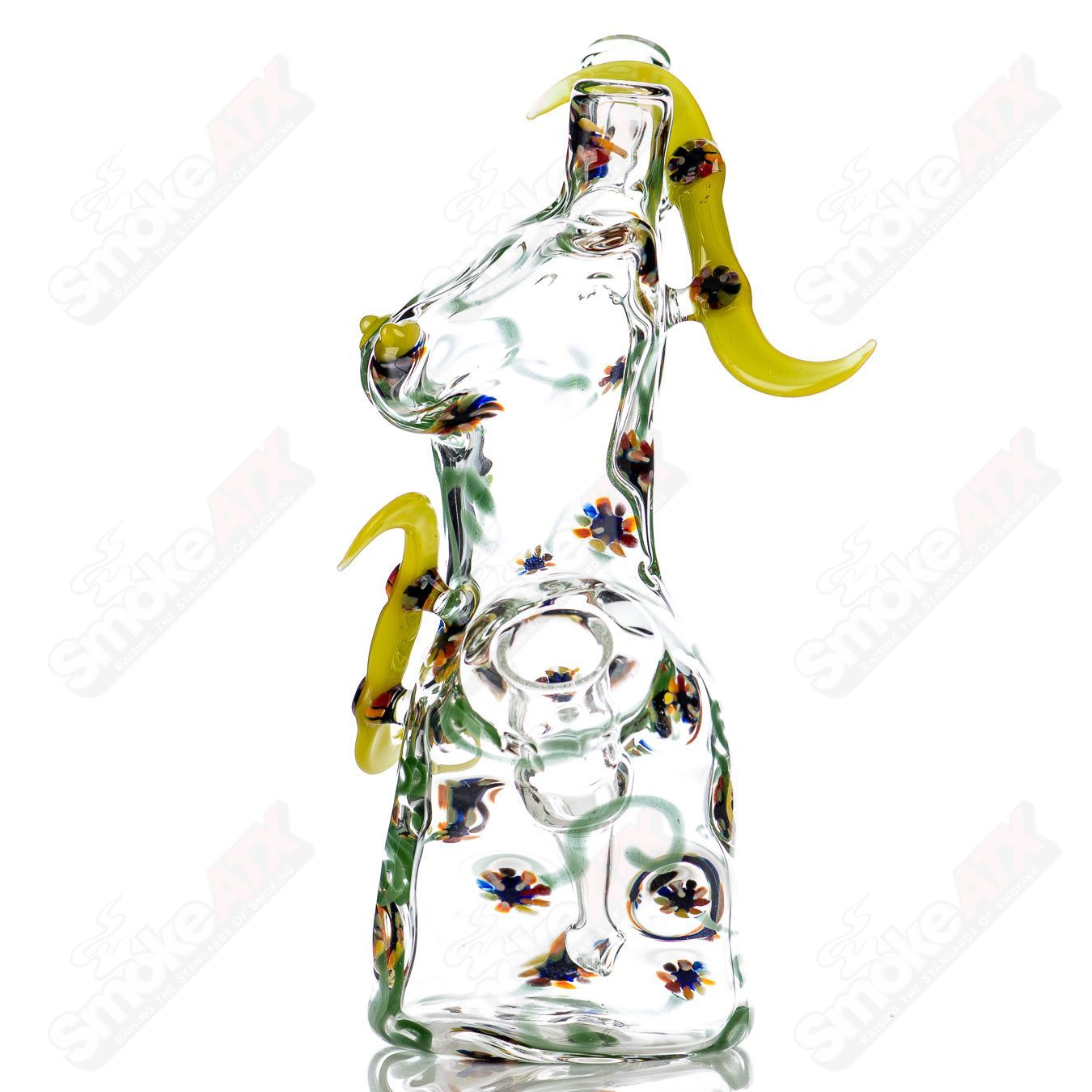 Heady Glass ZAM Festival Goddess concentrate rig with vibrant colors and intricate design, perfect for dabbing enthusiasts.