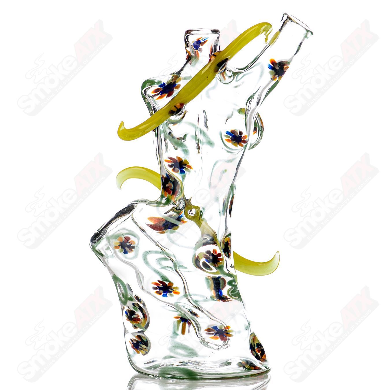 Heady Glass Zam Festival Goddess concentrate rig featuring colorful glass artistry and intricate design details.