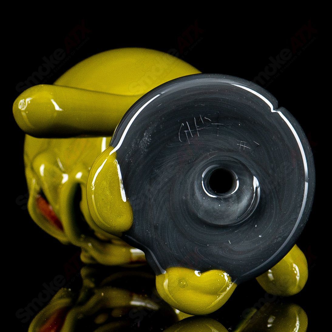 Ghost #2 Zombie Hand Pipe, heady glass hand pipe featuring a detailed zombie hand design for smoking.