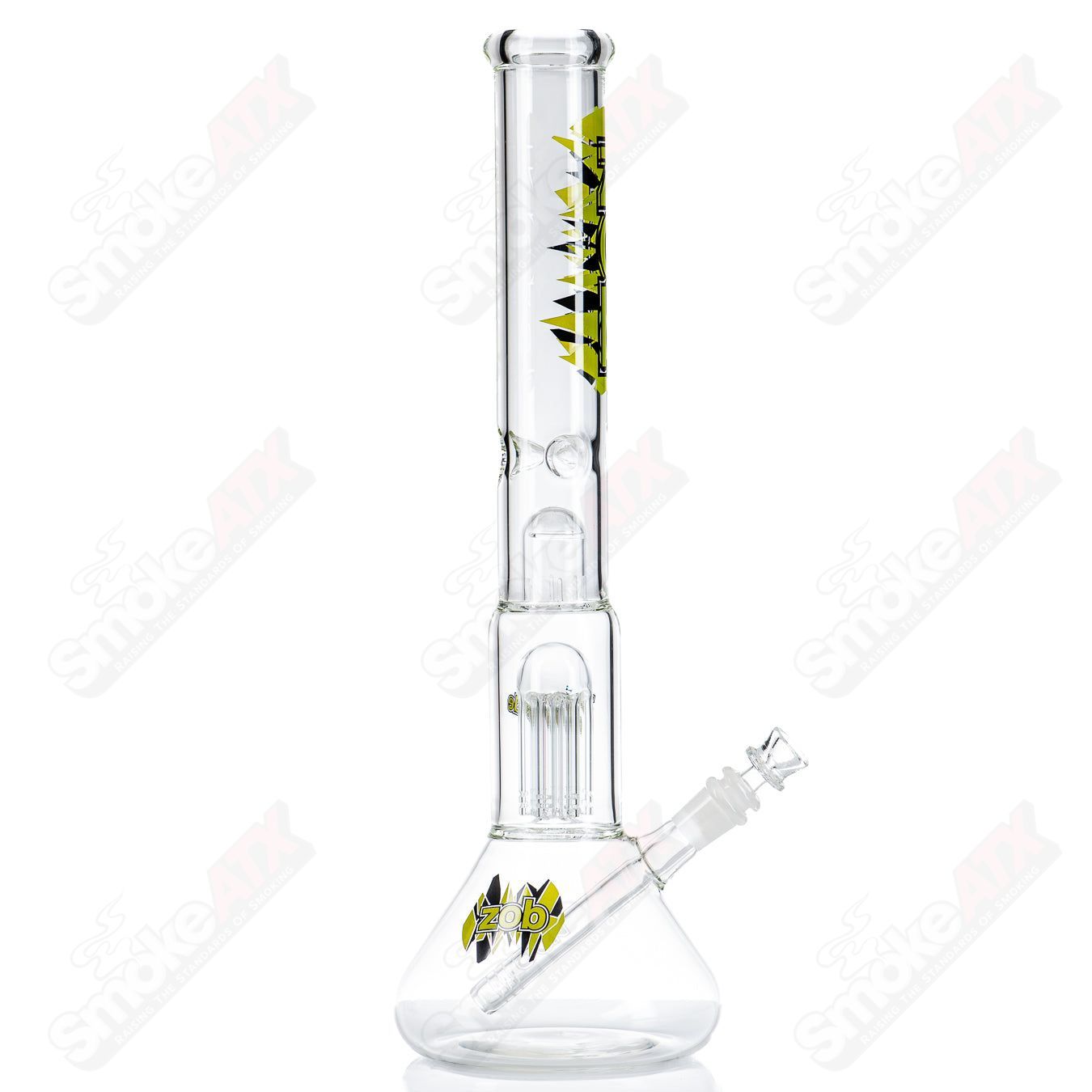 20" 8 Arm Beaker (Green/Black) ZOB - Smoke ATX