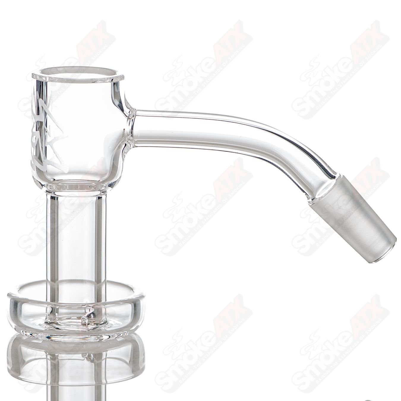 Salt Glass 20mm 10/45 Quartz XL Slurper Toro glass accessory with intricate design and clear glass construction.