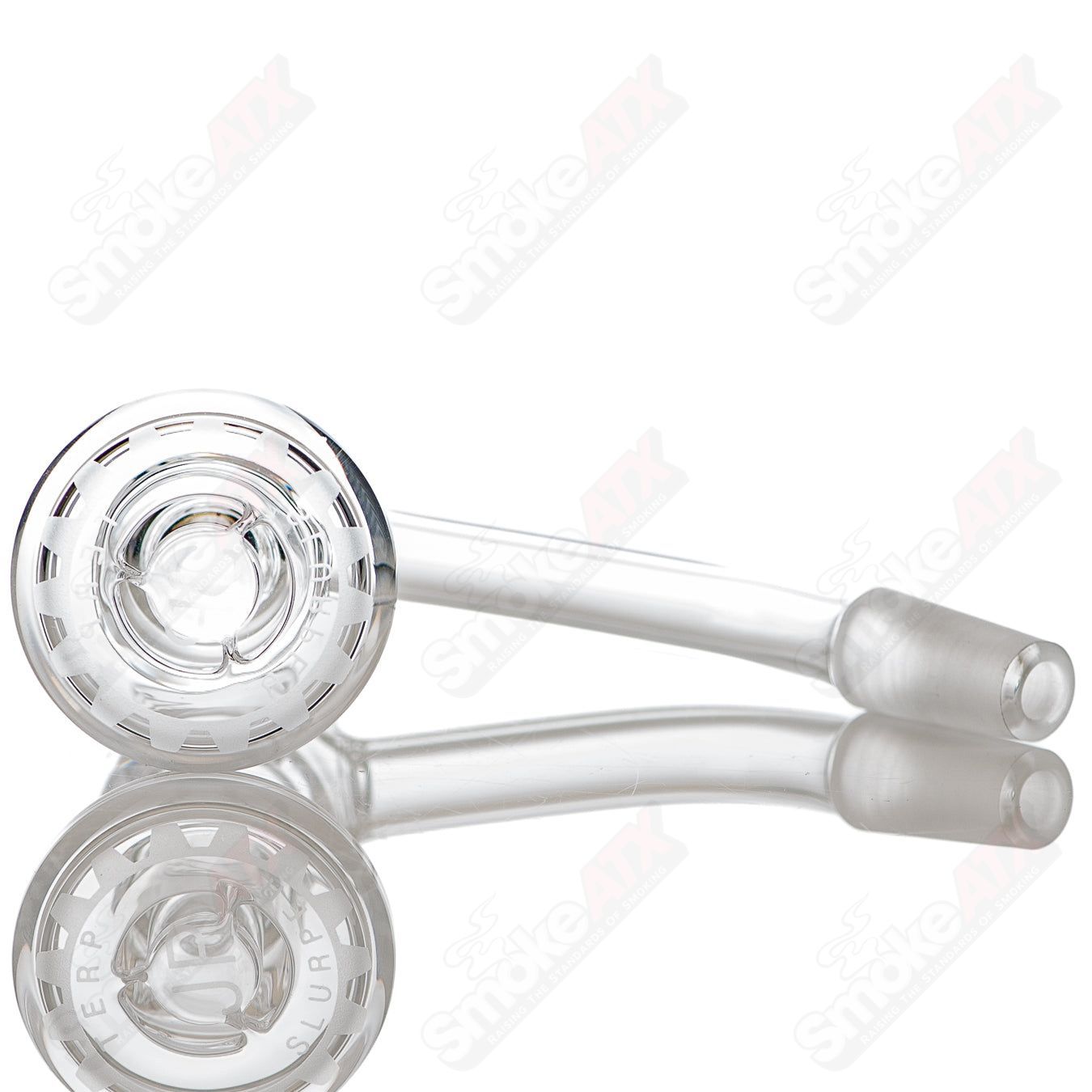 Salt Glass 20mm 10/45 quartz XL slurper Toro glass accessory with intricate design and clear glass finish.