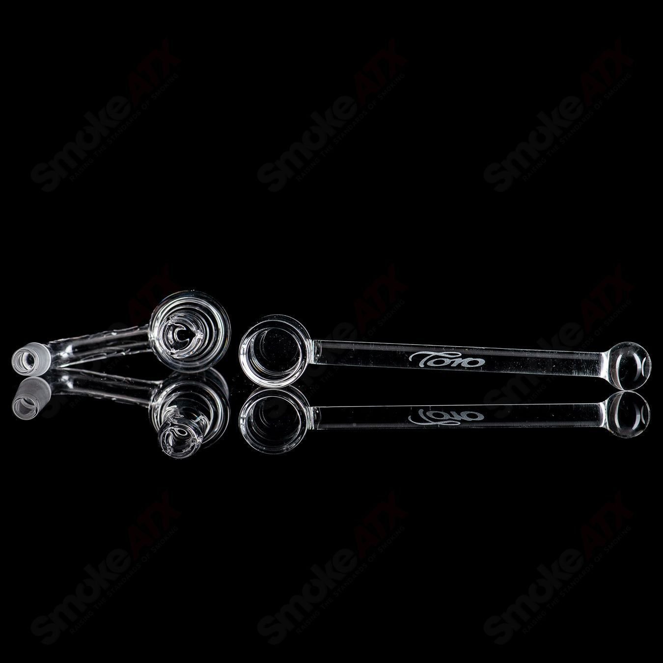 20mm 10/90 Terp Feeder Flared Vortex by Toro Glass - Smoke ATX