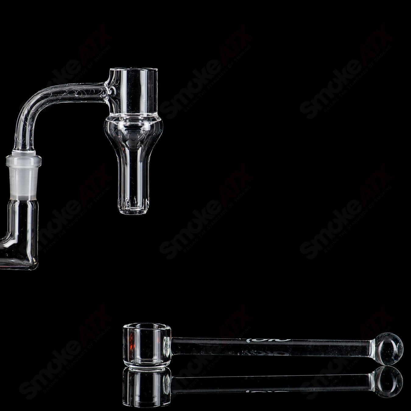 20mm 10/90 Terp Feeder Flared Vortex by Toro Glass - Smoke ATX