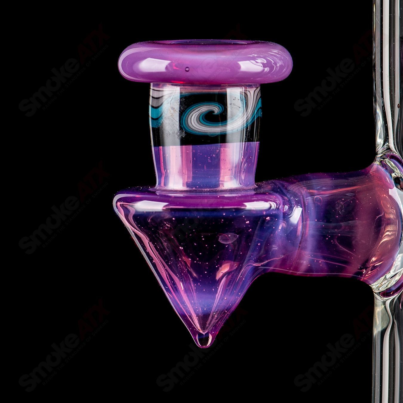 21-inch Mad Rob Zyklon Recycler glass bong with vibrant colors and intricate heady glass design, featuring a recycler function.