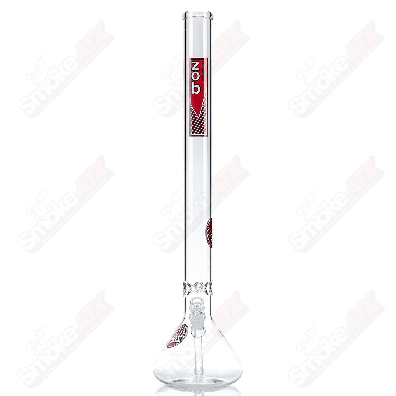 24" Beaker (Black/Red) ZOB - Smoke ATX