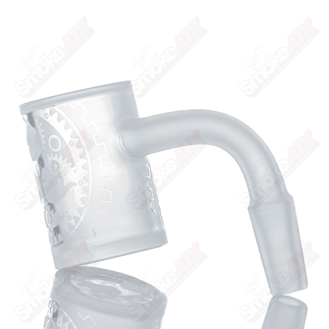 25mm fully blasted 10/90 quartz Grail by Toro Glass, featuring a textured surface and smooth glass finish.
