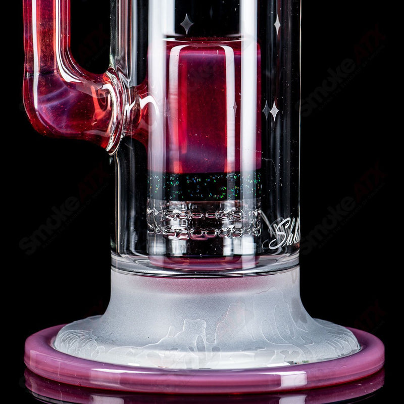 #2 Straight Tube w/ Gridded Percs by Subliminal Glass