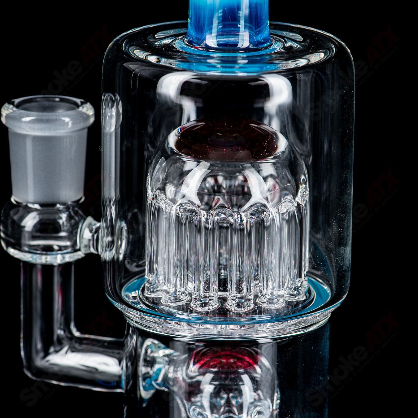 Toro Glass #3 14mm 8/13 Double Macro XL bubbler with full color accents, featuring intricate glass design and vibrant details.