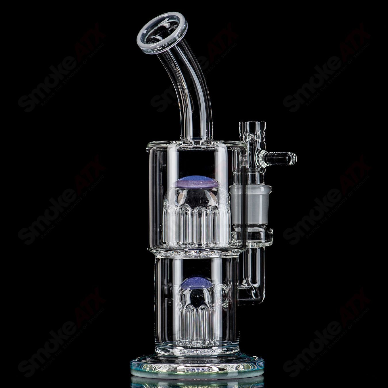 3 14mm Double Macro XL w/ Color Accents by Toro Glass - Smoke ATX