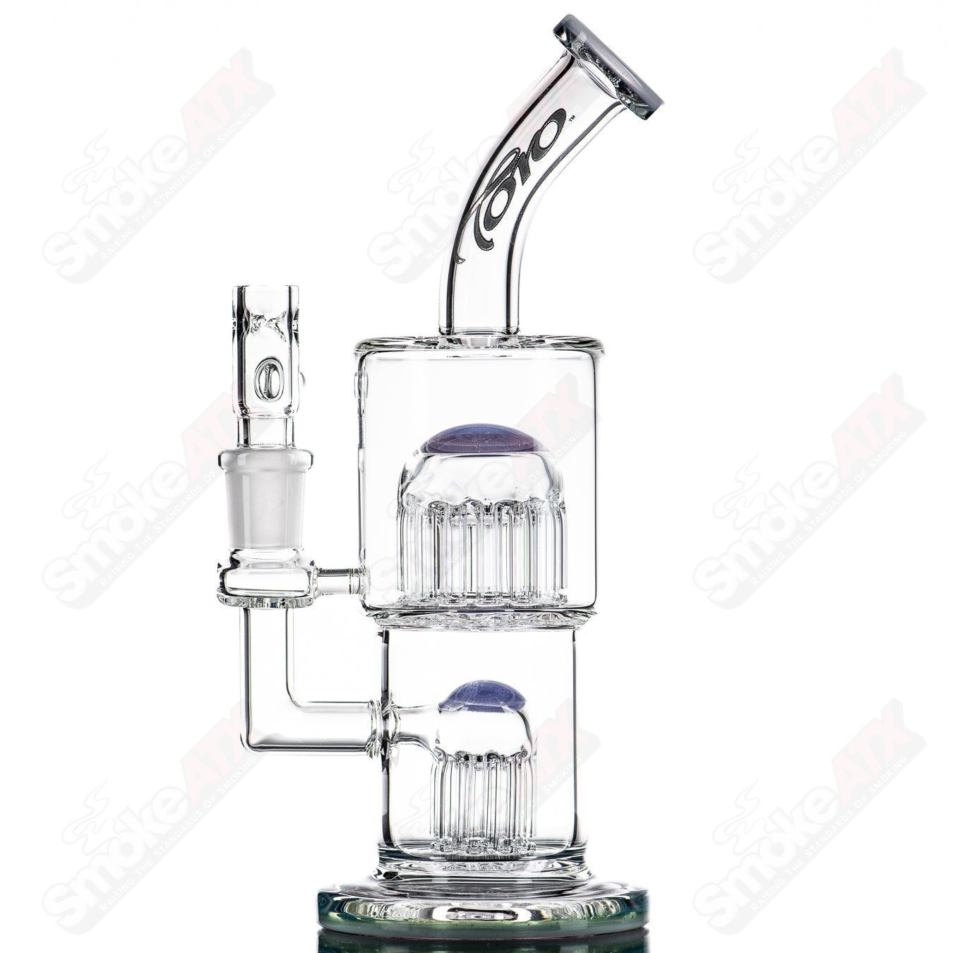 3 14mm Double Macro XL w/ Color Accents by Toro Glass - Smoke ATX