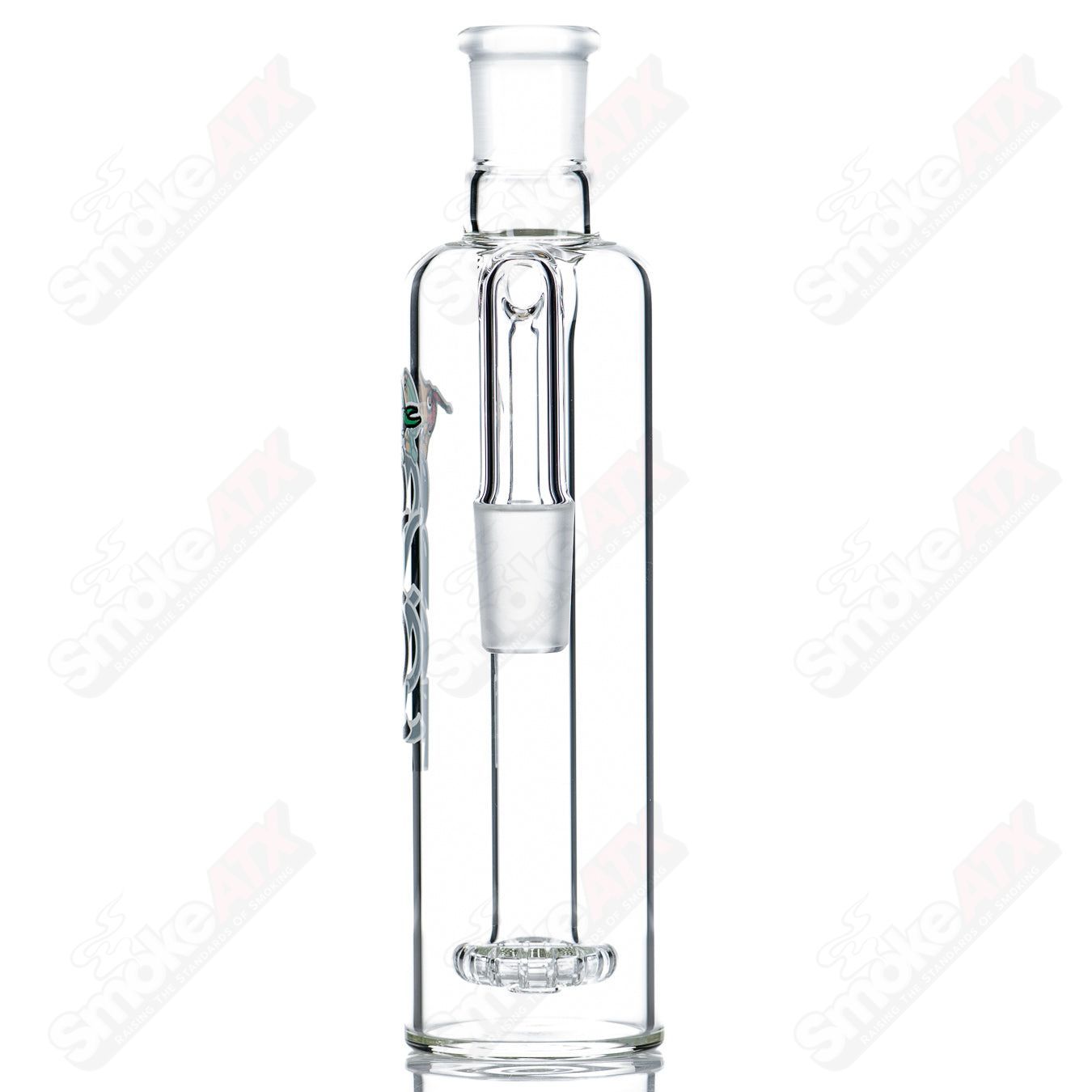 Toro Glass #3 18/18 ashcatcher for smoking pipes, clear glass with precise joint connections for enhanced filtration and airflow.