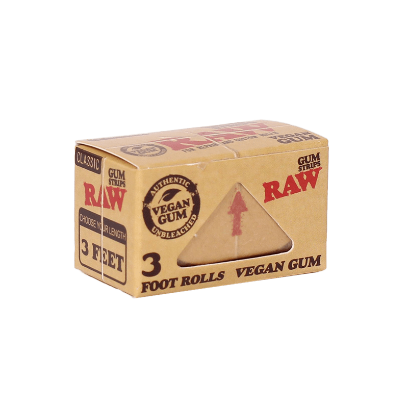 RAW 3-foot roll of Acacia Gum Strips for rolling papers, natural adhesive used in cigarette and joint rolling.