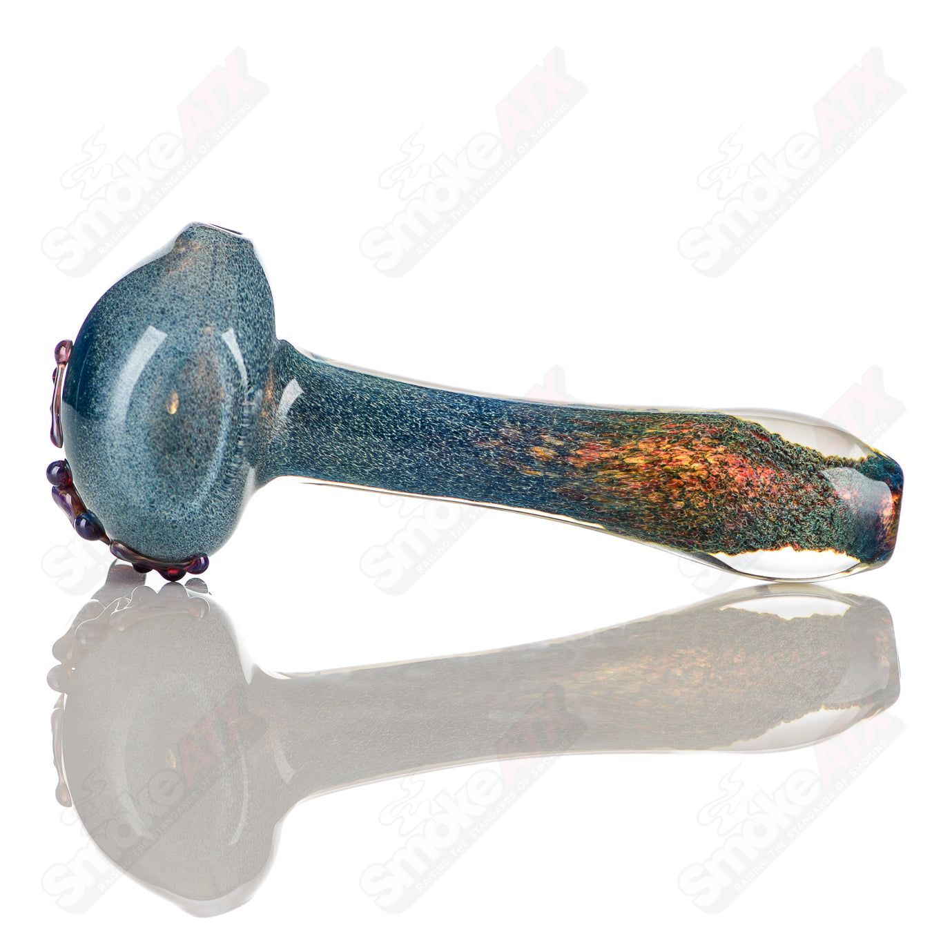 Beezy Glass Frog Spoon Pipe made of clear glass with a detailed frog design, perfect for smooth smoking sessions.