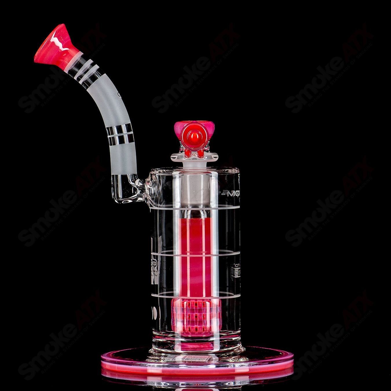 Mobius Ion Matrix V1 Hybrid glass waterpipe with intricate design and clear glass construction, showcasing its innovative shape.
