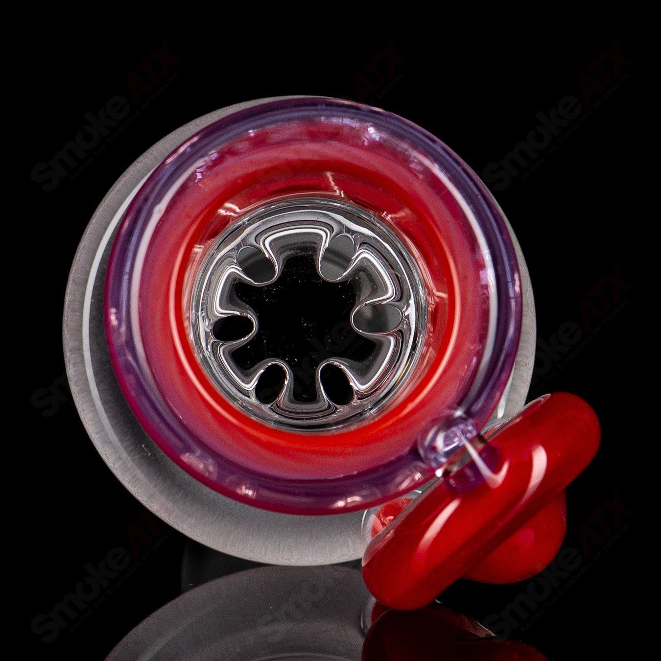 Mobius Ion Matrix V1 Hybrid Series glass waterpipe with intricate design and multiple percolators for smooth smoking.