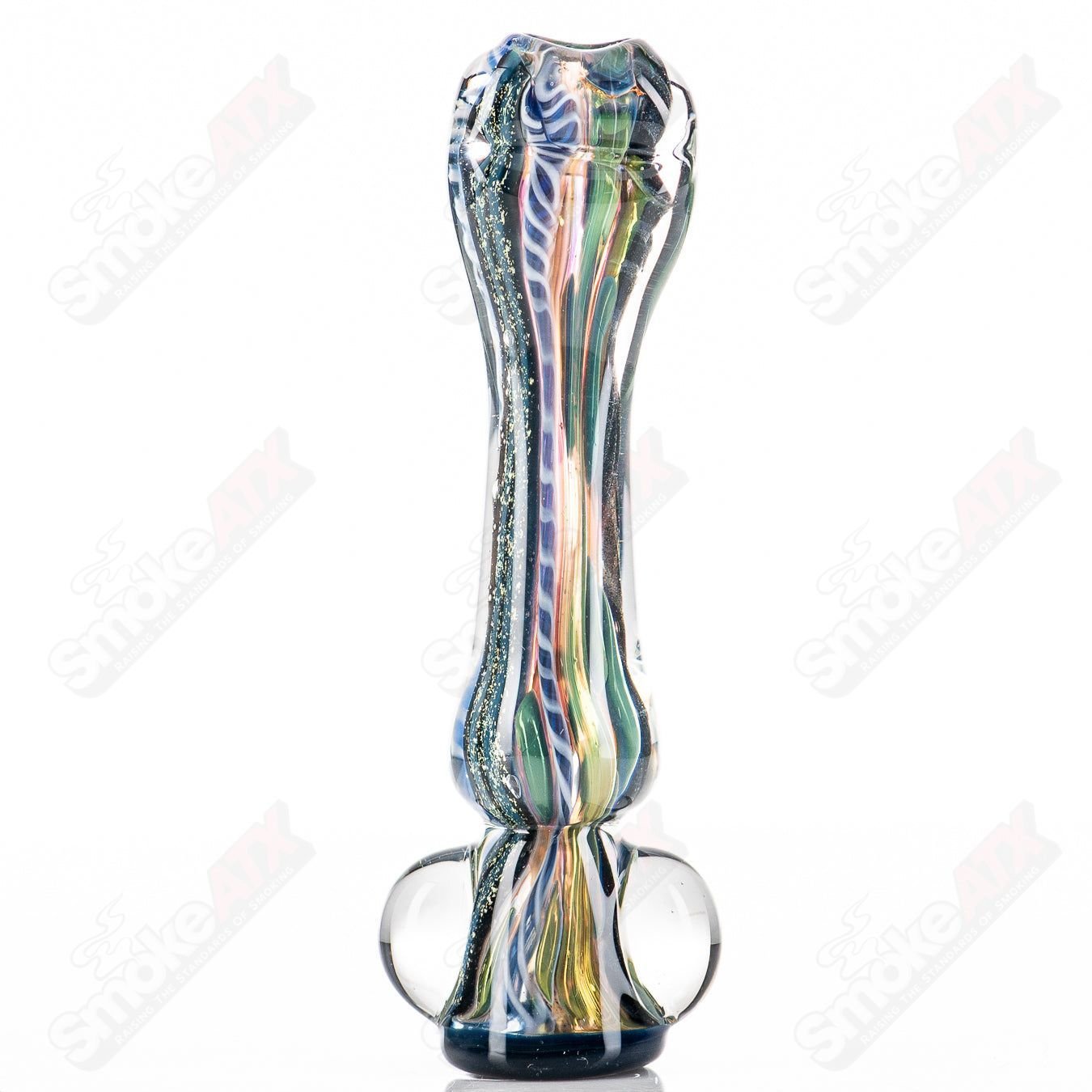 3 Lg ISO Bat Chillum by Molten - Smoke ATX