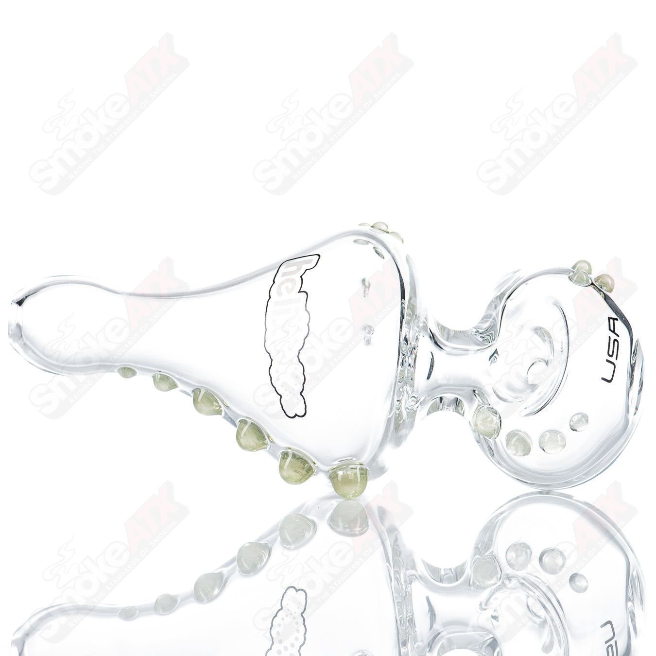 American Helix #3 OG UV Daily Driver Classic Helix glass pipe with a sleek design and vibrant UV-reactive features.
