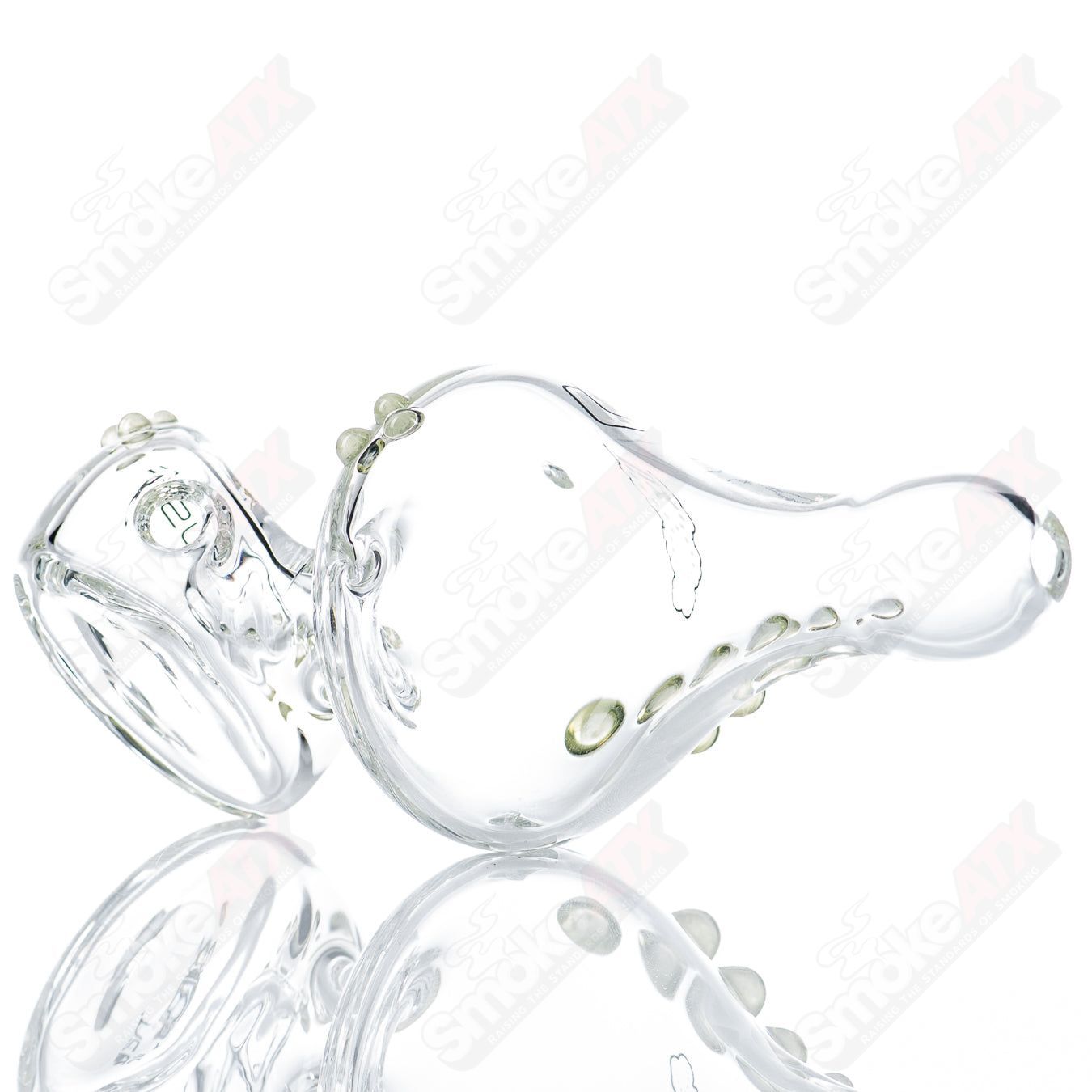 American Helix #3 OG UV Daily Driver Classic Helix glass pipe with a clear and colorful design, featuring a smooth bowl and mouthpiece.