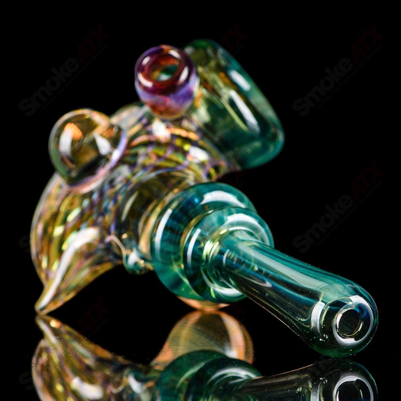 Dosh Glass Phantom Spoon Hand Pipe in clear glass with subtle design, featuring a rounded bowl and ergonomic mouthpiece.