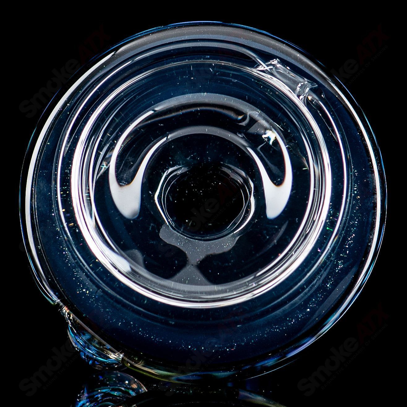 Colorful UV full pattern Puffco dry top by Geoff Made Glass, designed for Puffco vaporizers and heady glass accessories.