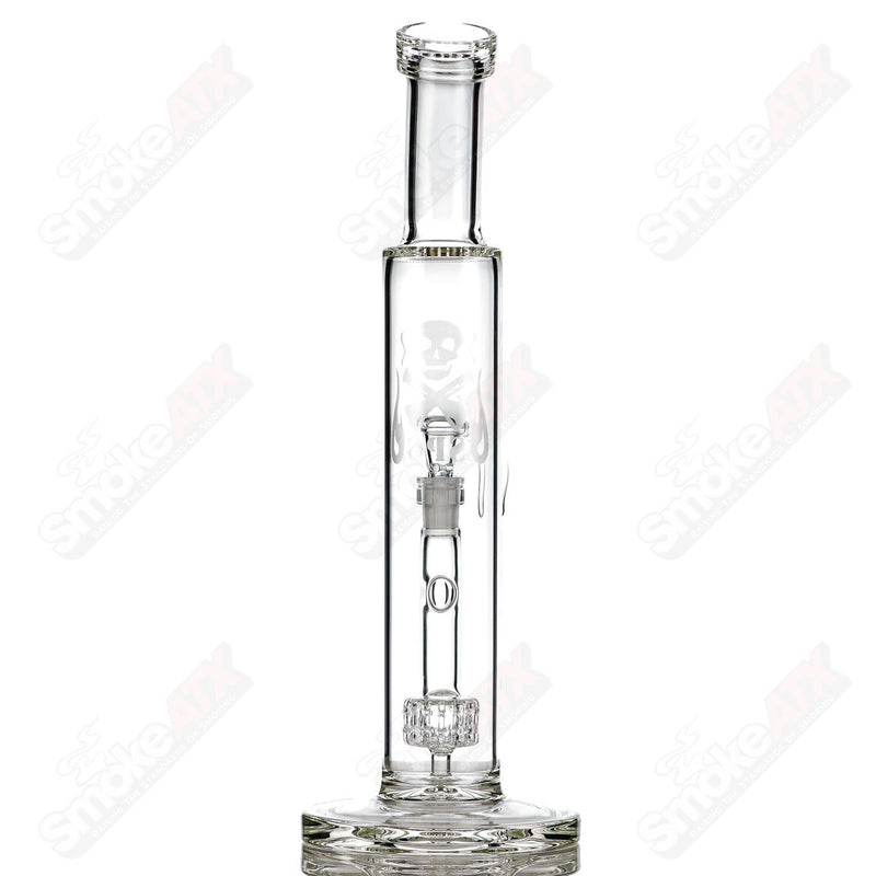 12in Clear Puck Perc Bent Neck Tube SPG - Smoke ATX