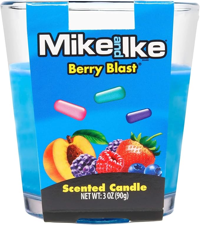 3oz Licensed Snacks Scented Candles showing colorful packaging and flame-lit design, ideal for creating a cozy ambiance.