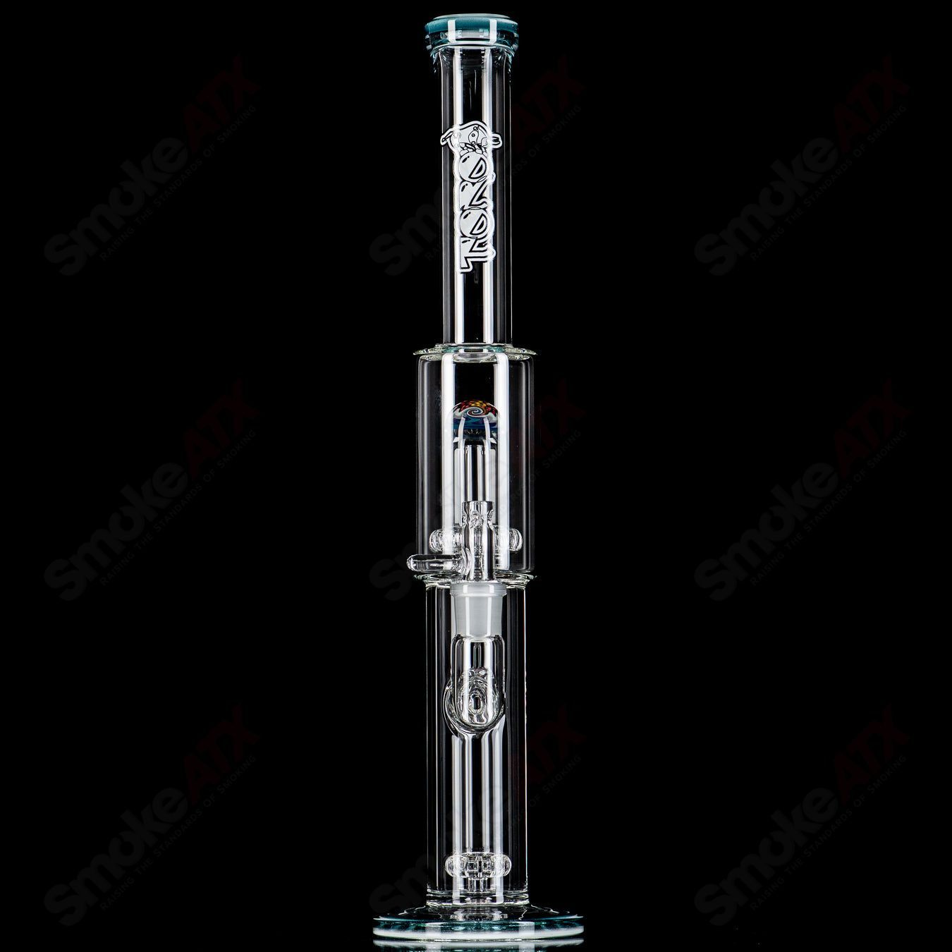 4 18mm Full Size Circ to Circ w/ Reversal Caps by Toro Glass - Smoke ATX